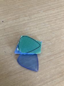 The Perfect Guitar Pick comparison with cut out