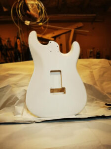 The back of the body with a quick base coat on