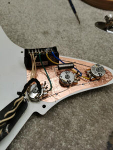 Custom Guitar - All the electronics soldered up