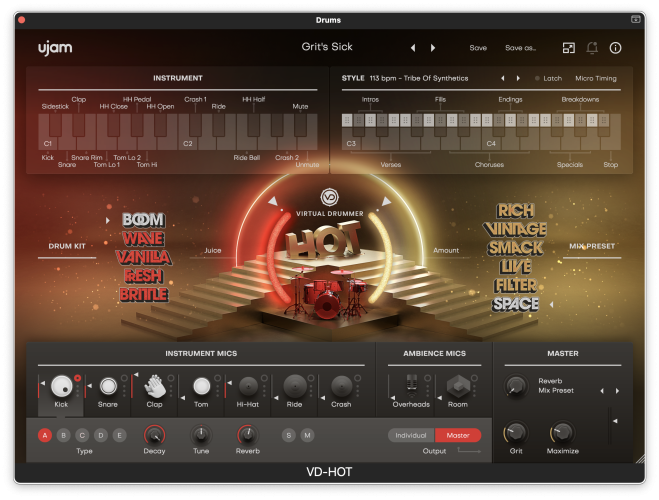 UJam Hot Drum Plugin - Preset 2