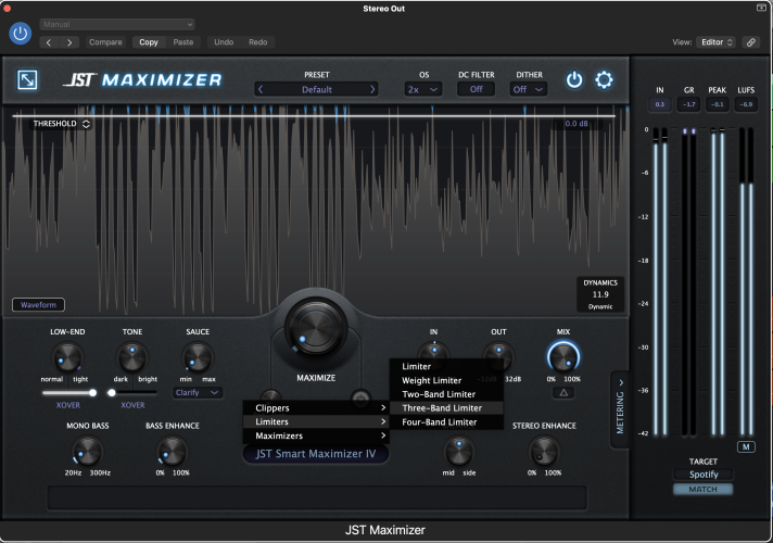 Joey Sturgis Tones Maximizer - Various Settings